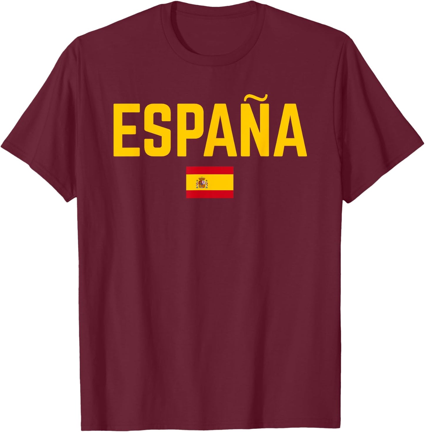 ESPAÑA SPAÑA Flag | Men Women Kids SPAIN , Red, S T-Shirt - T-Shirt | Maroon