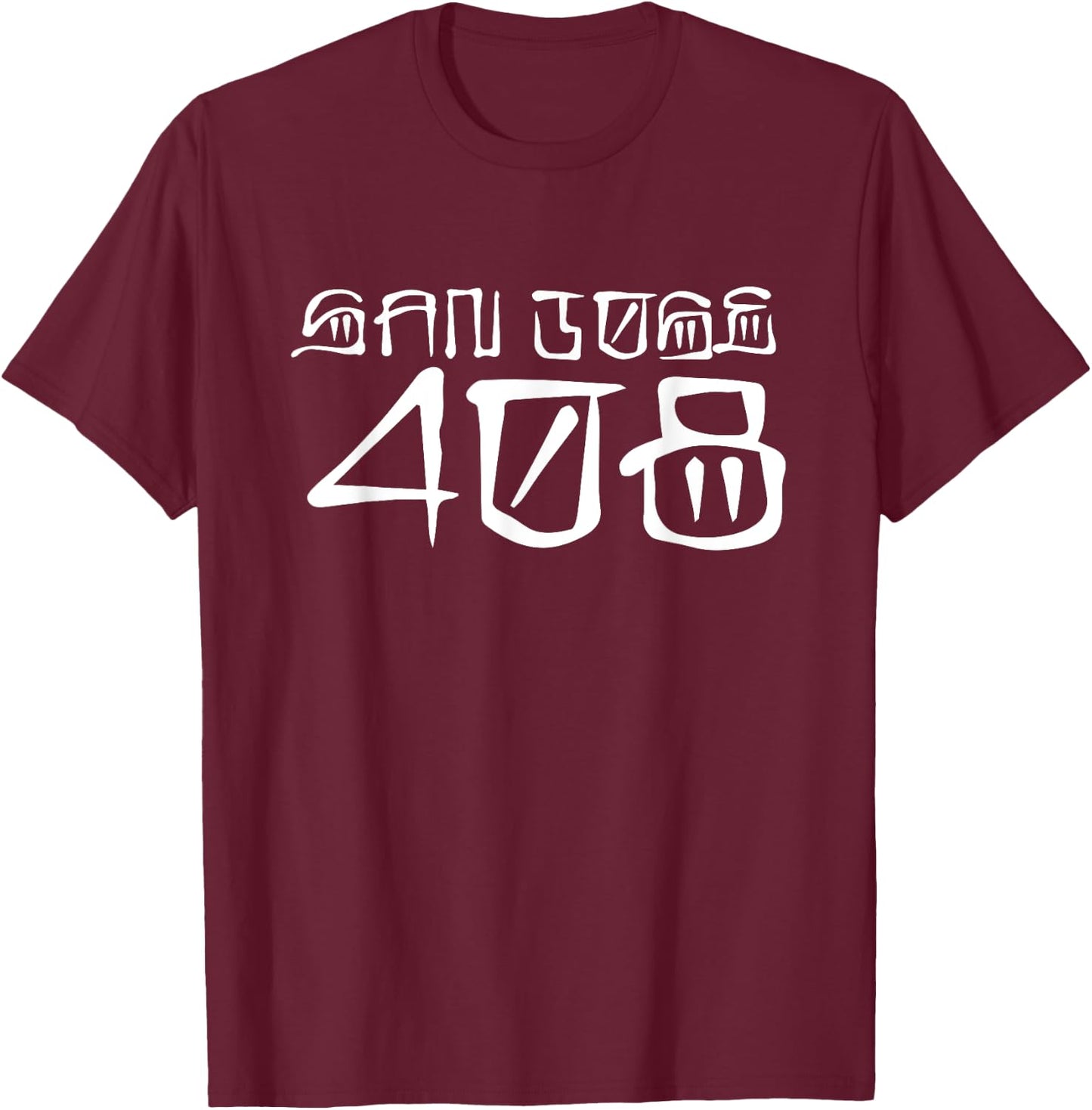 San Jose, SJ, 408, San Jose Pride, San Jo, Old School Cholo T-Shirt - T-Shirt | Maroon