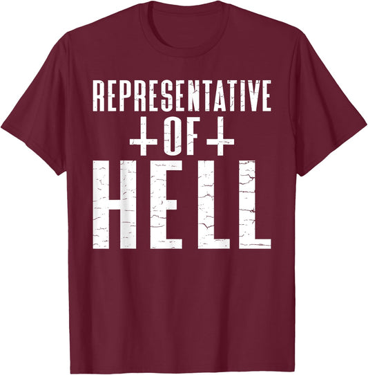 Funny Antichrist Satanism Satanic Occult Satan Goat Atheist T-Shirt - T-Shirt | Maroon