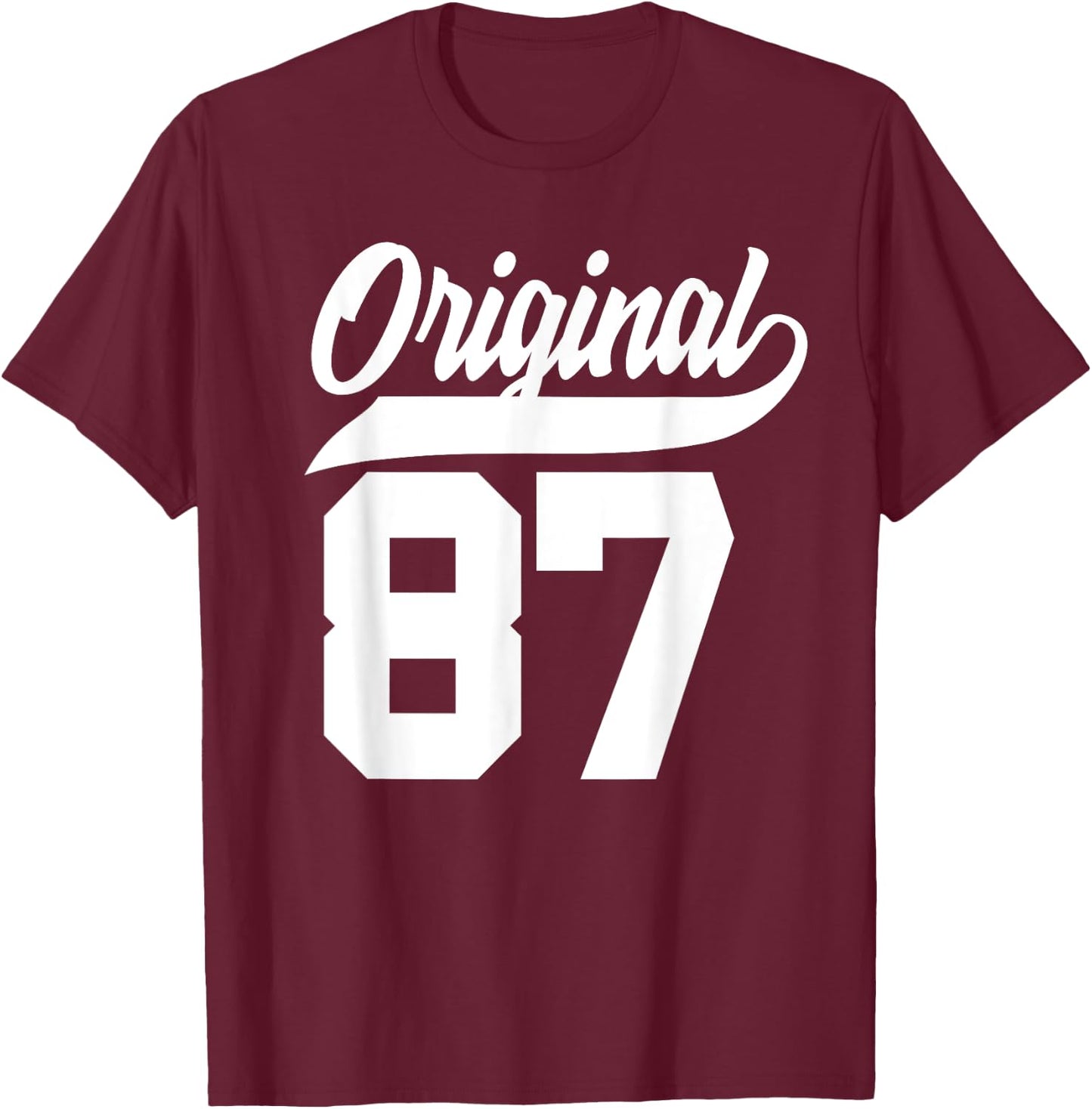 38th Birthday Gift Man Woman Original Vintage Born 1987 T-Shirt - T-Shirt | Maroon