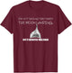 Fake Moon Landing Conspiracy Theory Tin Foil Hat T-Shirt - T-Shirt | Maroon