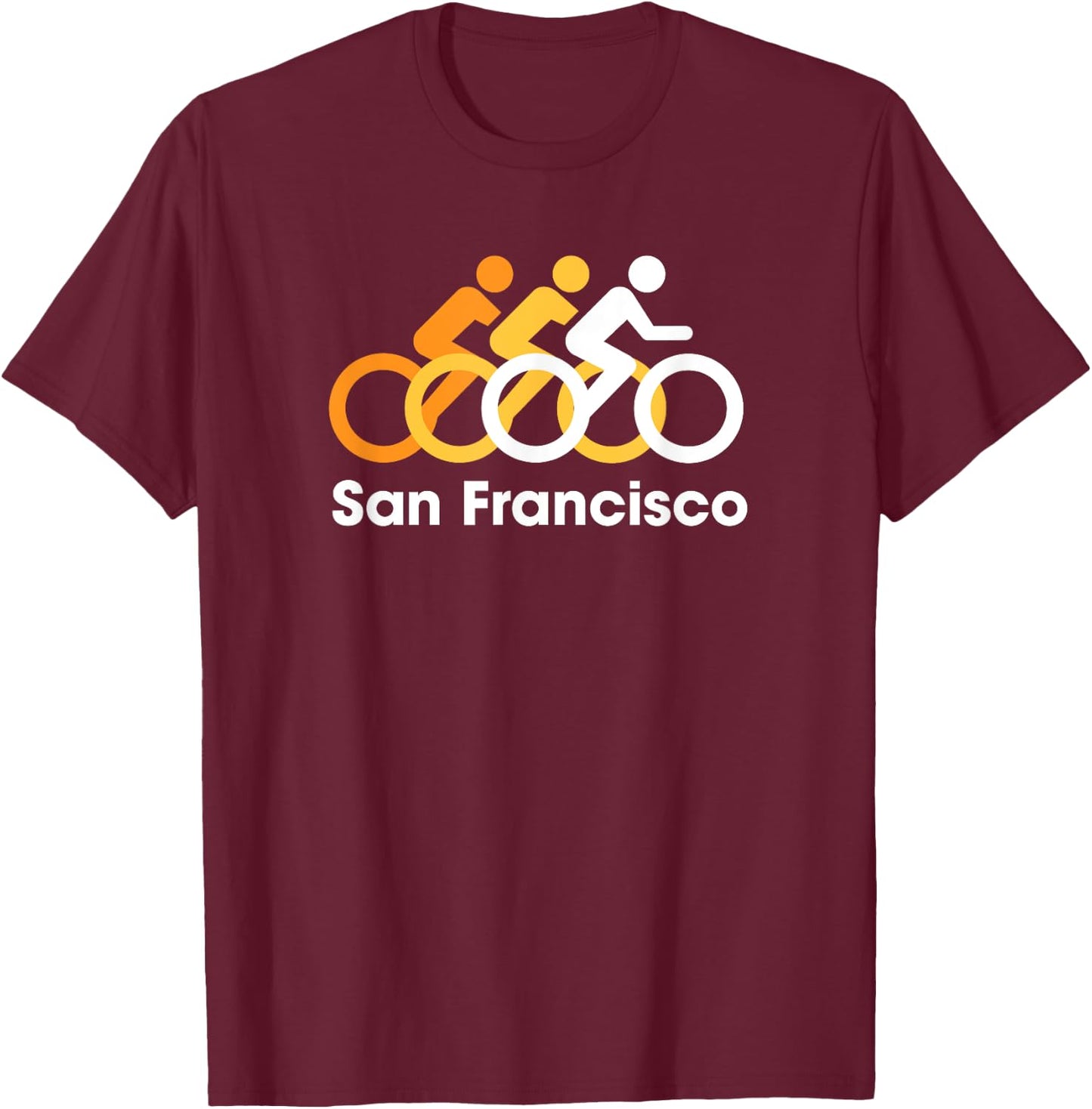 Bike San Francisco T-Shirt - T-Shirt | Maroon