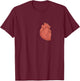 Realistic Anatomically Correct Heart T-Shirt - T-Shirt | Maroon