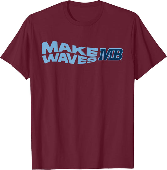 Cal State Monterey Bay Make Waves Logo T-Shirt - T-Shirt | Maroon