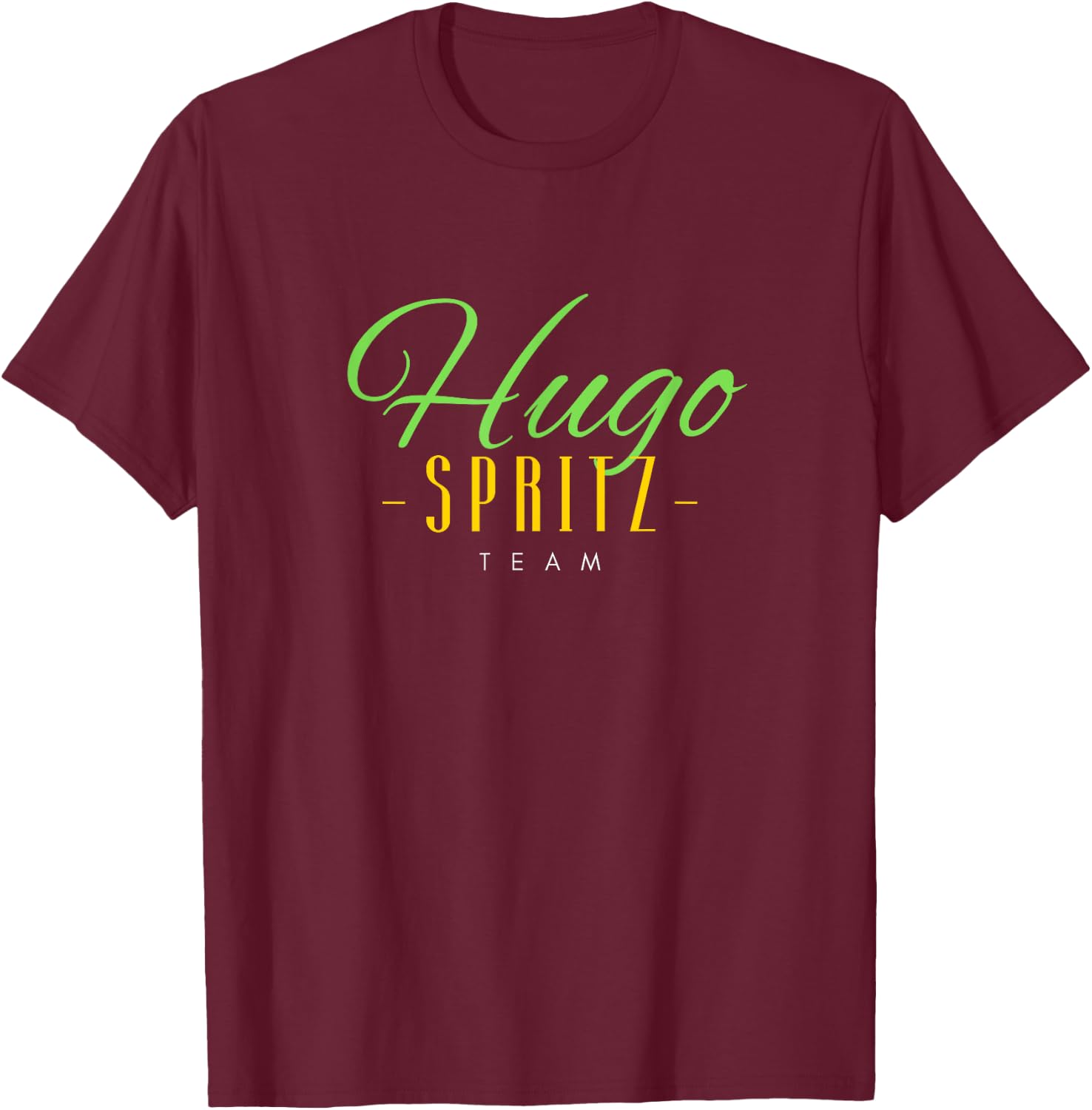 Hugo Spritz Team Elderberry Summer Sparkling Prosecco Cocktail T-Shirt - T-Shirt | Maroon