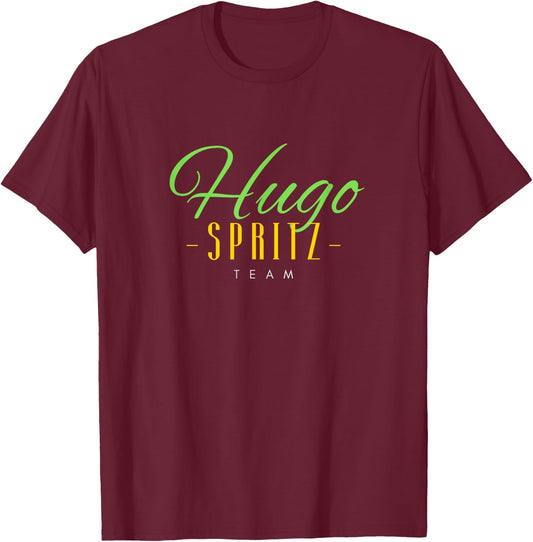 Hugo Spritz Team Elderberry Summer Sparkling Prosecco Cocktail T-Shirt - T-Shirt | Maroon
