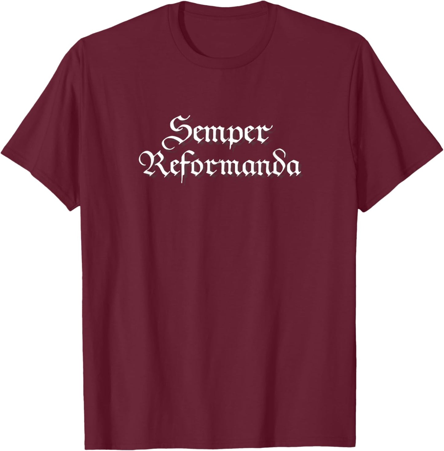 Semper Reformanda Design 500th Anniversary Reformation T-Shirt - T-Shirt | Maroon