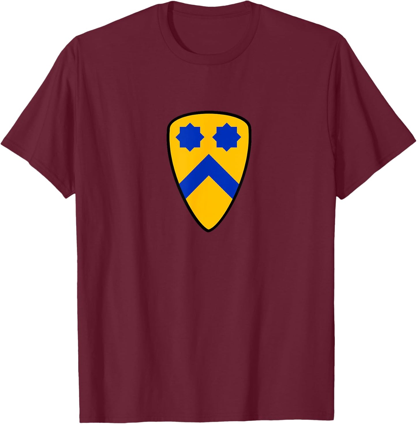 2nd Cavalry Division Shirt Army WWII Buffalo Soldiers T-Shirt - T-Shirt | Maroon
