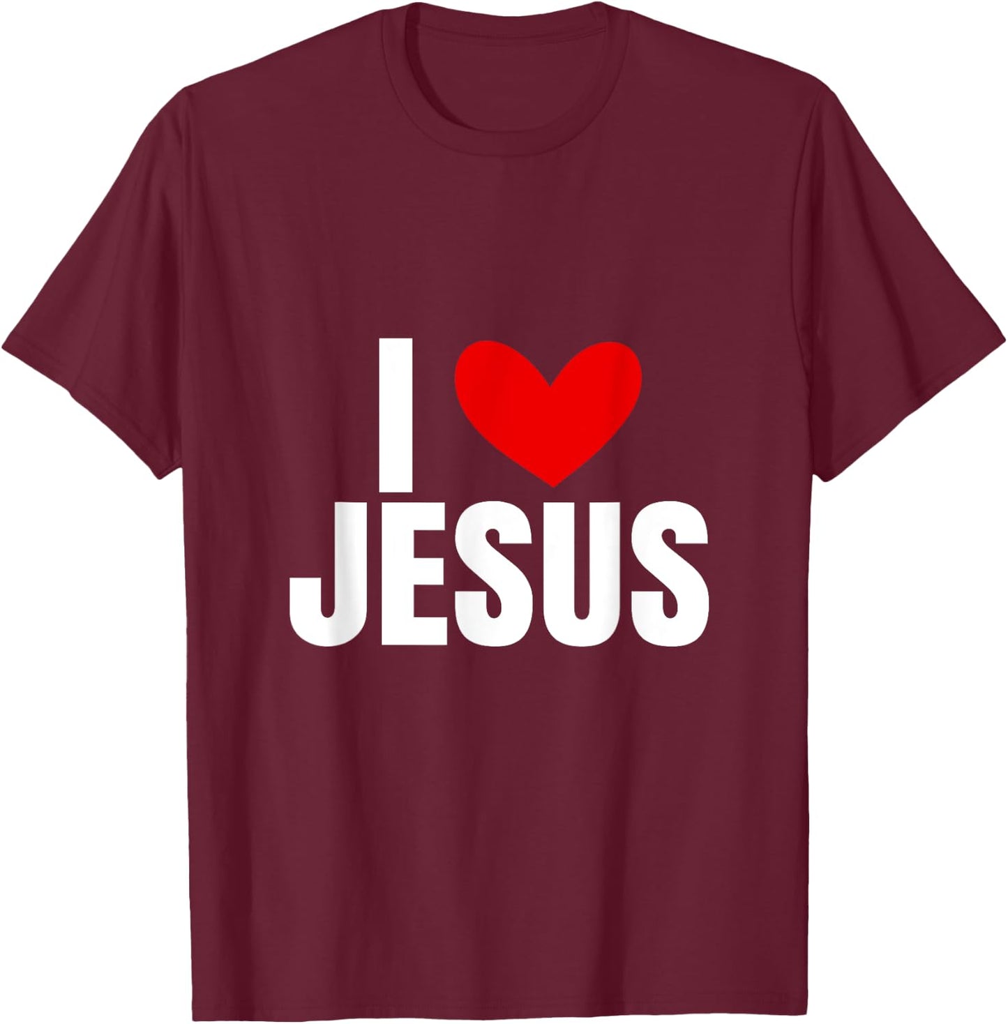 I Love Jesus T-Shirt - T-Shirt | Maroon