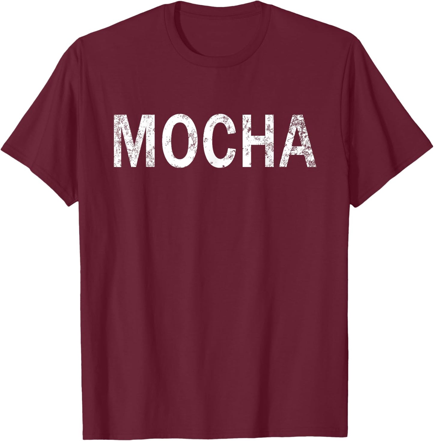 Vintage Mocha Distressed Coffee Enthusiast T-Shirt - T-Shirt | Maroon