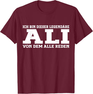 Ali - Lustiges Vorname Namen Spruch Ali T-Shirt - T-Shirt | Maroon
