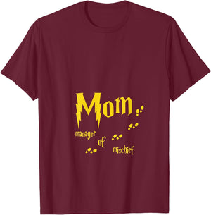 Mom manager of mischief V-Neck T-Shirt - T-Shirt | Maroon
