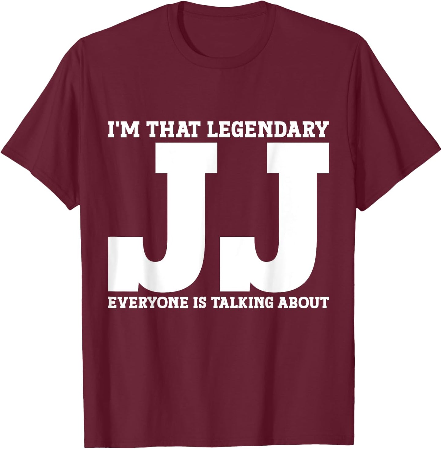 Jj Personal Name First Name Funny Jj T-Shirt - T-Shirt | Maroon