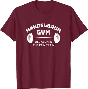 Mandelbaum Gym All Aboard the Pain Train T-Shirt - T-Shirt | Maroon