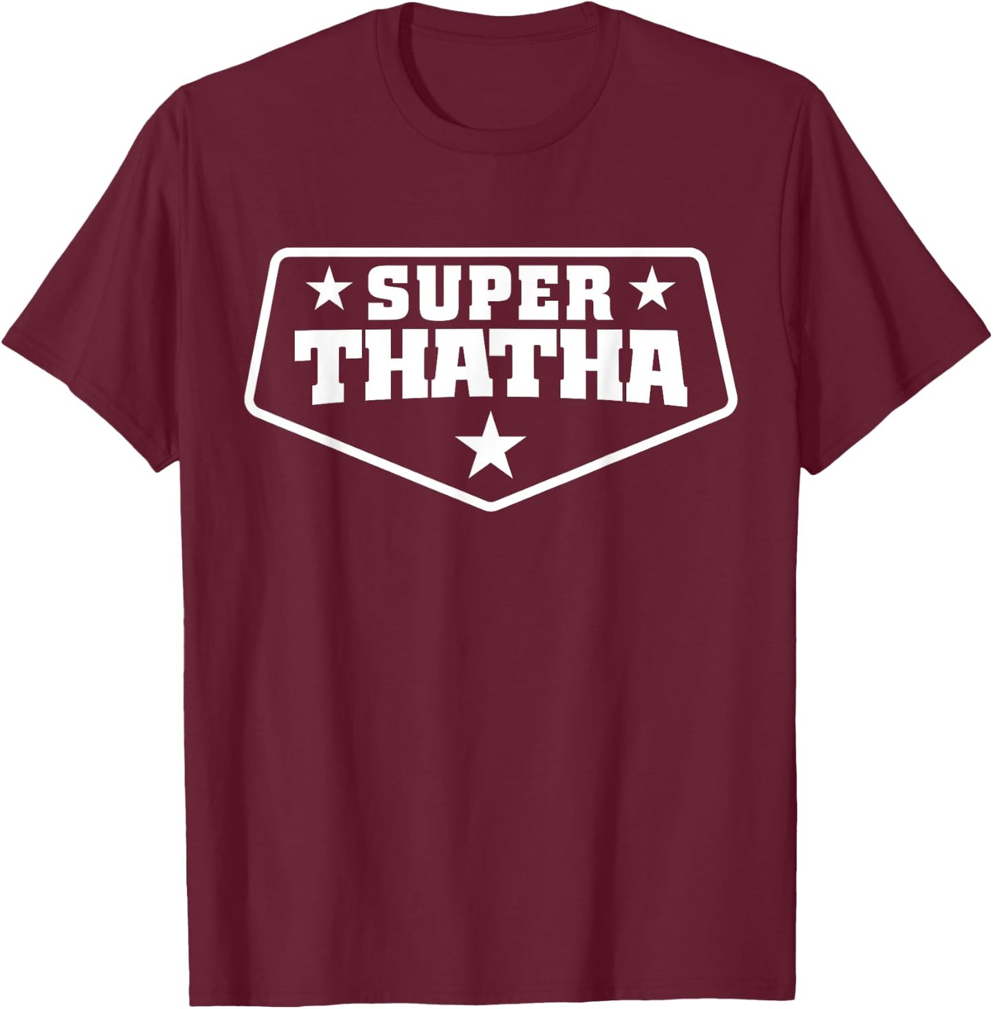 Super Thatha Shirt for Tamil Grandpa T-Shirt - T-Shirt | Maroon