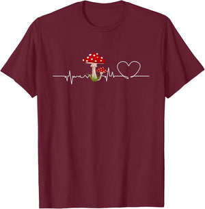 Love Mushroom women Shirt Mushroom Lovers for kids, girls T-Shirt - T-Shirt | Maroon