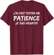 I Took A Patience Test Humor Beauf Phrase Funny , Black, S T-Shirt - T-Shirt | Maroon