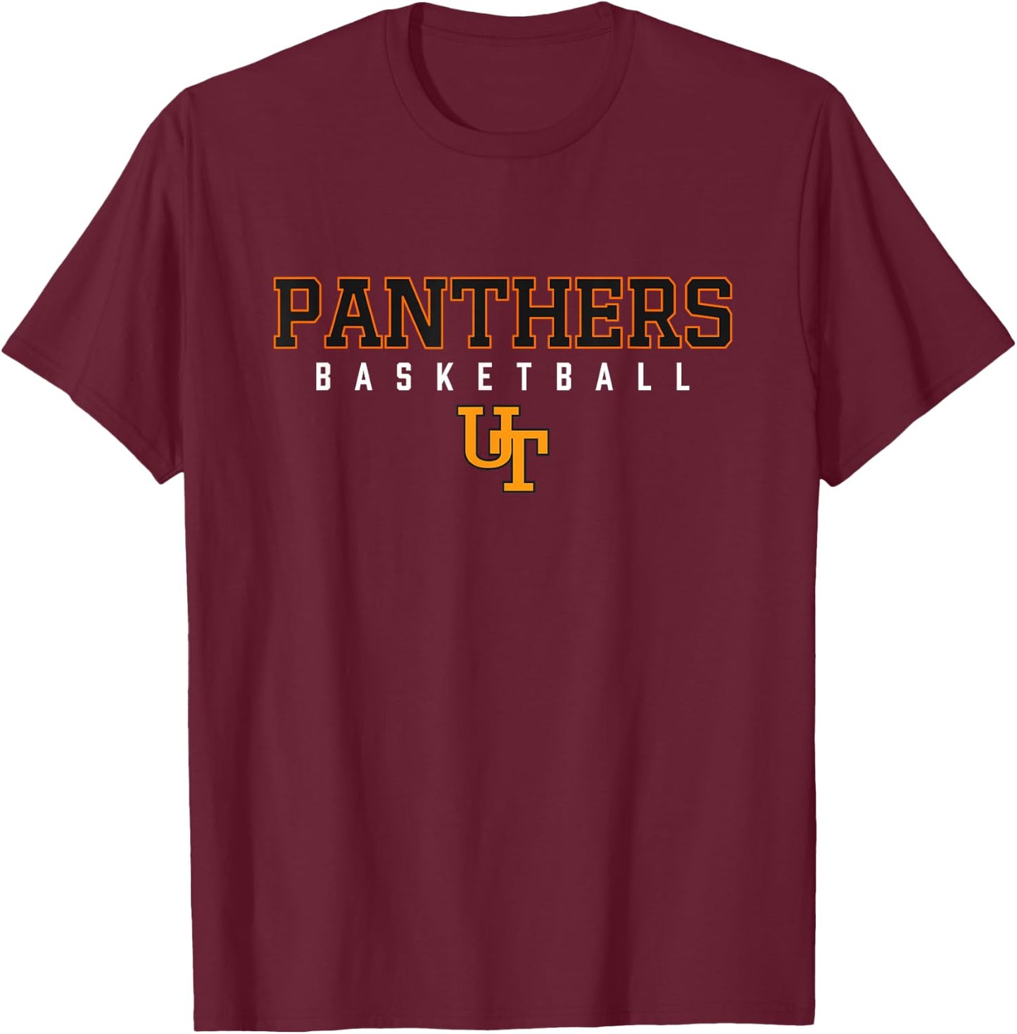 United Township Panthers Logo Basketball HS T-Shirt - T-Shirt | Maroon