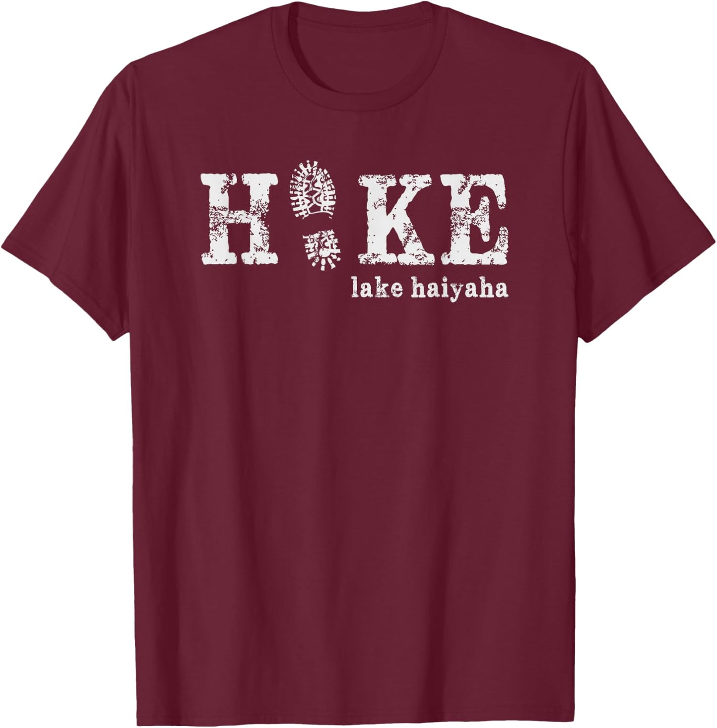 Hike Lake Haiyaha Colorado T-Shirt - T-Shirt | Maroon