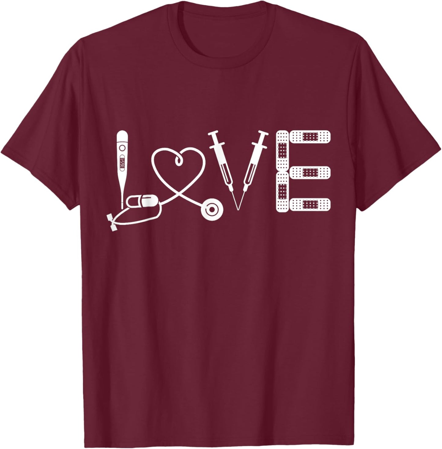 Love Medicine - Shirt for Doctors and Nurses T-Shirt - T-Shirt | Maroon
