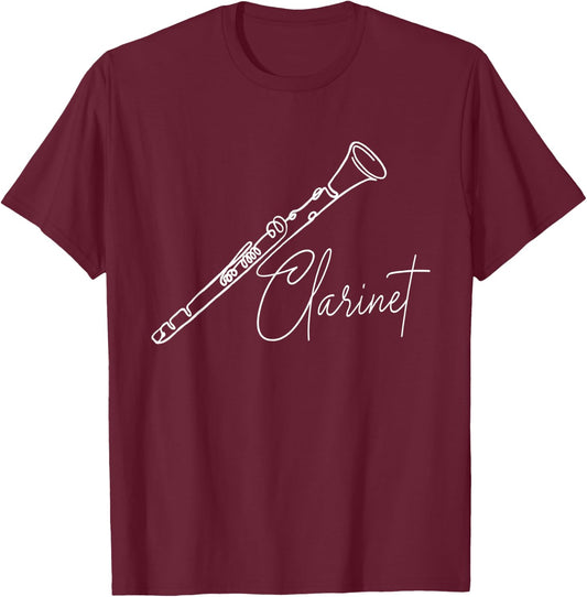 Clarinet - Clarinetist Music Lover Marching Band T-Shirt - T-Shirt | Maroon