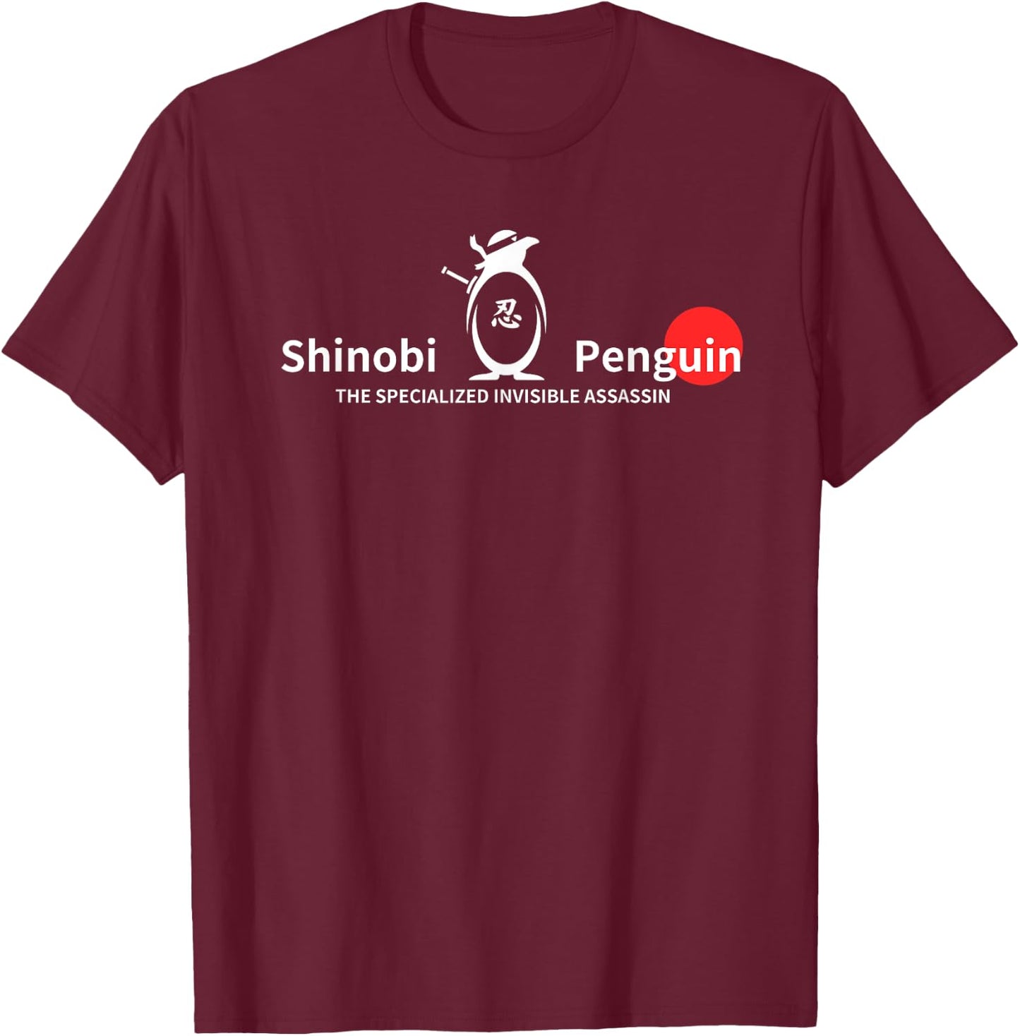 Shinobi Penguin Ninja Original T-Shirt - T-Shirt | Maroon