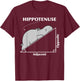 Hippotenuse Adjacent Opposite Hippopotamus Math Art T-Shirt - T-Shirt | Maroon