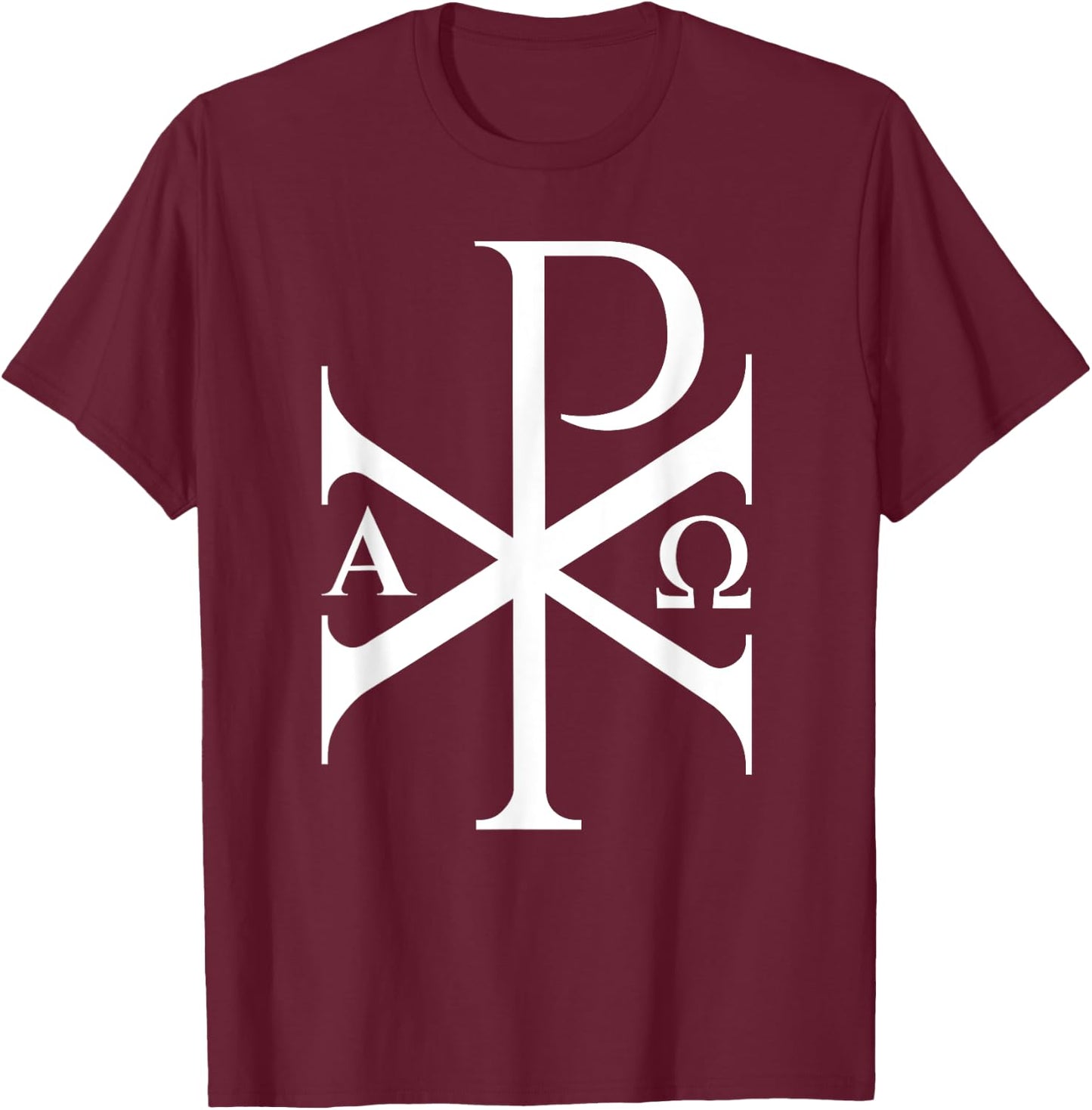 Chi Rho Alpha Omega Byzantine and Christian History T-Shirt - T-Shirt | Maroon