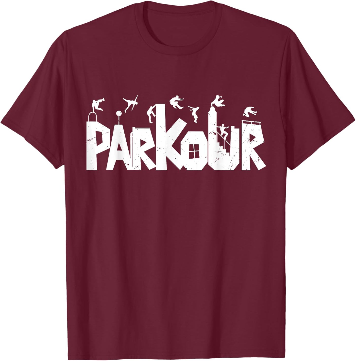 Freerunning Shirt for Parkour Runner | Parkour T-Shirt - T-Shirt | Maroon
