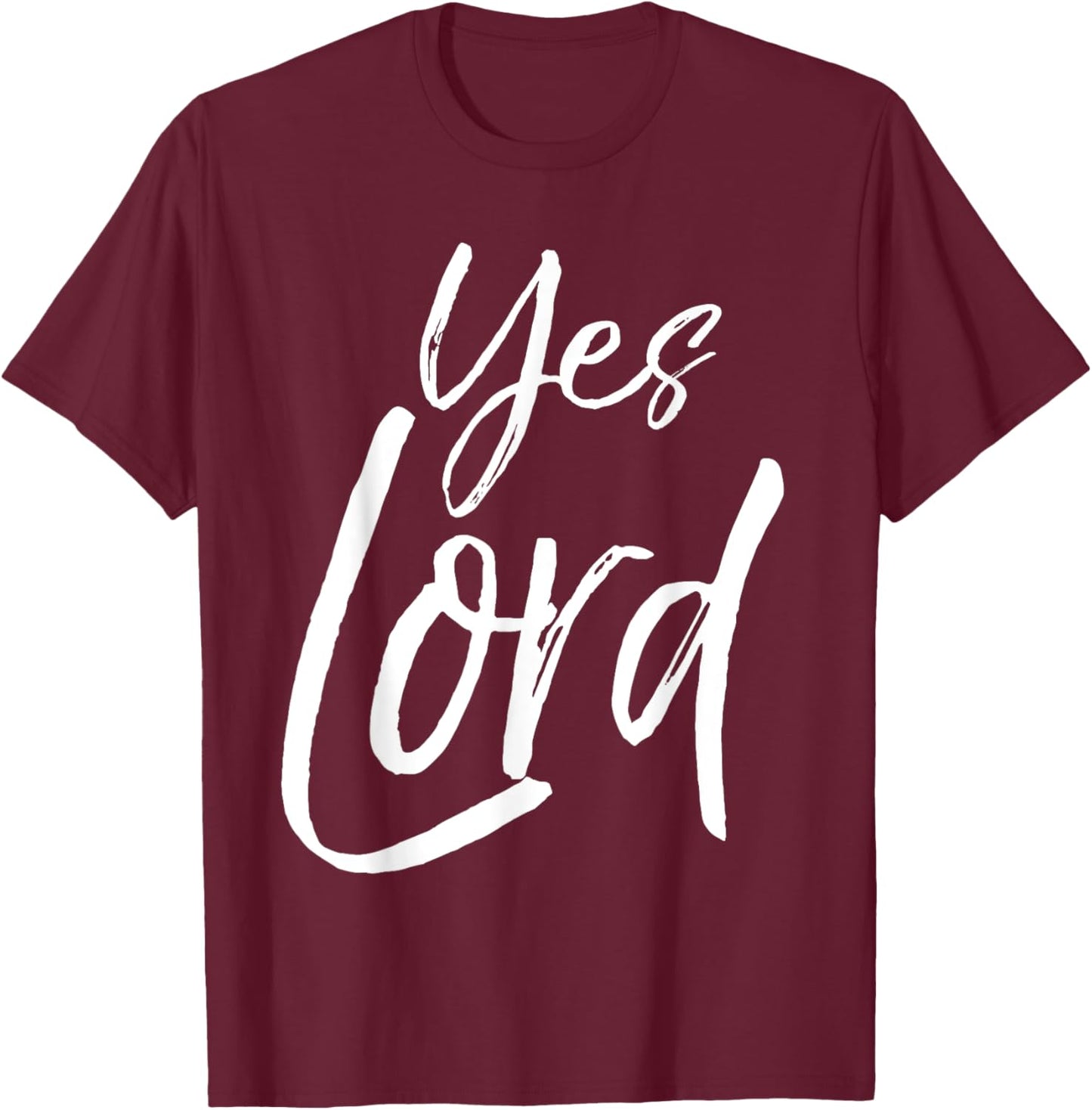 Yes Lord Shirt Vintage Amen Bold Cool Christian T-Shirt - T-Shirt | Maroon