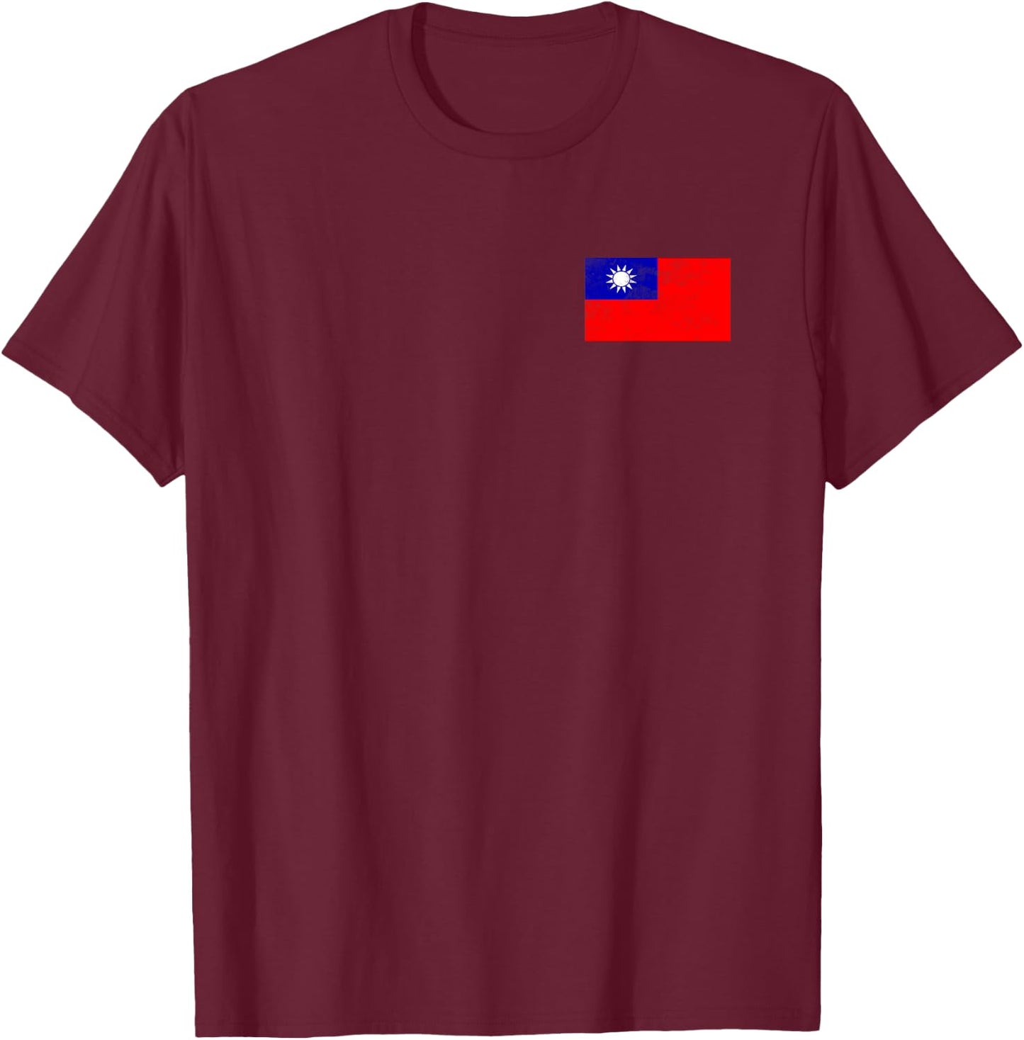 Taiwan Flag Pattern Women Kids T-Shirt - T-Shirt | Maroon