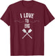 I Love to Erg Funny Gift Rowing Lovers T-Shirt - T-Shirt | Maroon