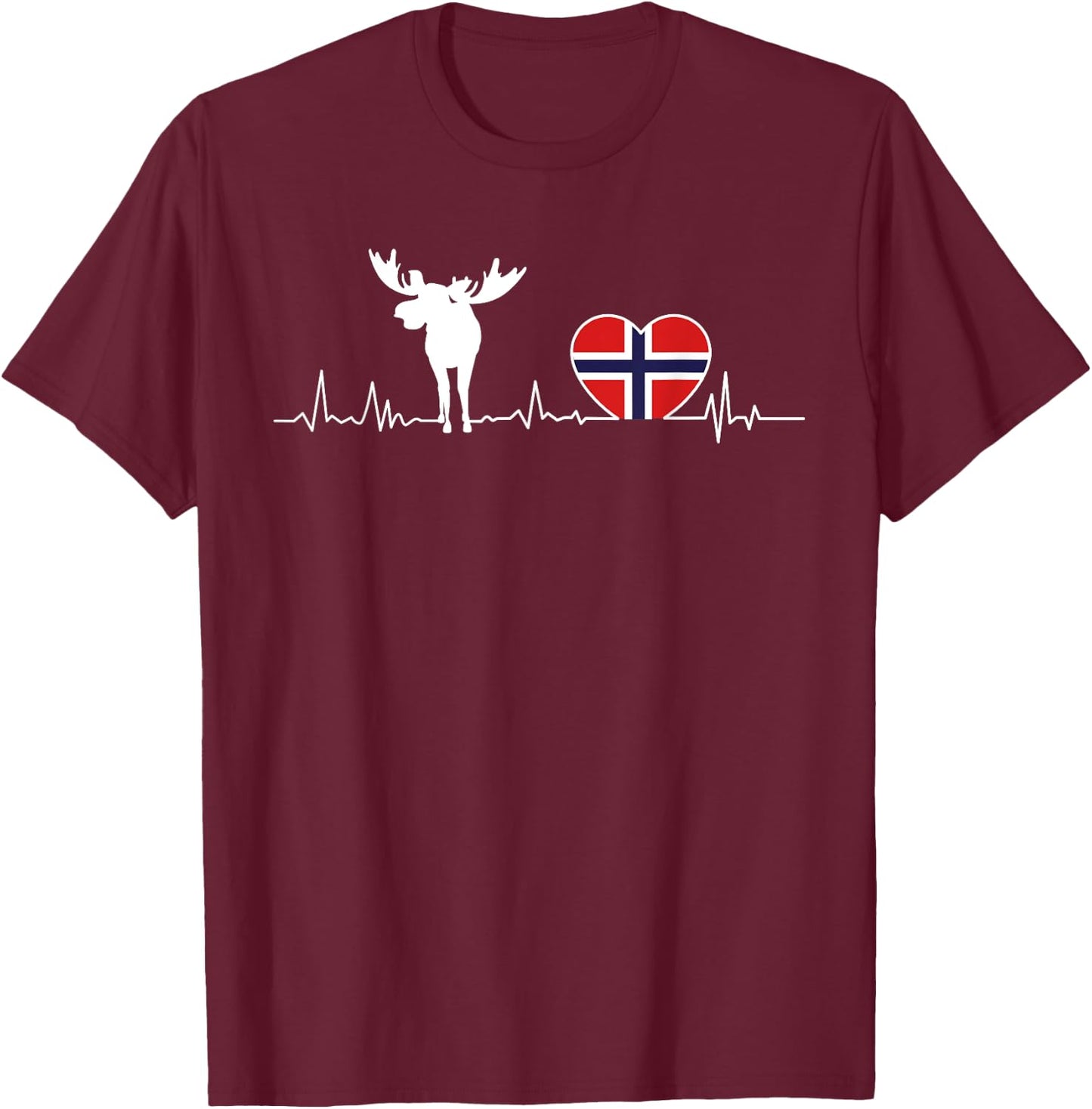 Norway Elk T-Shirt - T-Shirt | Maroon