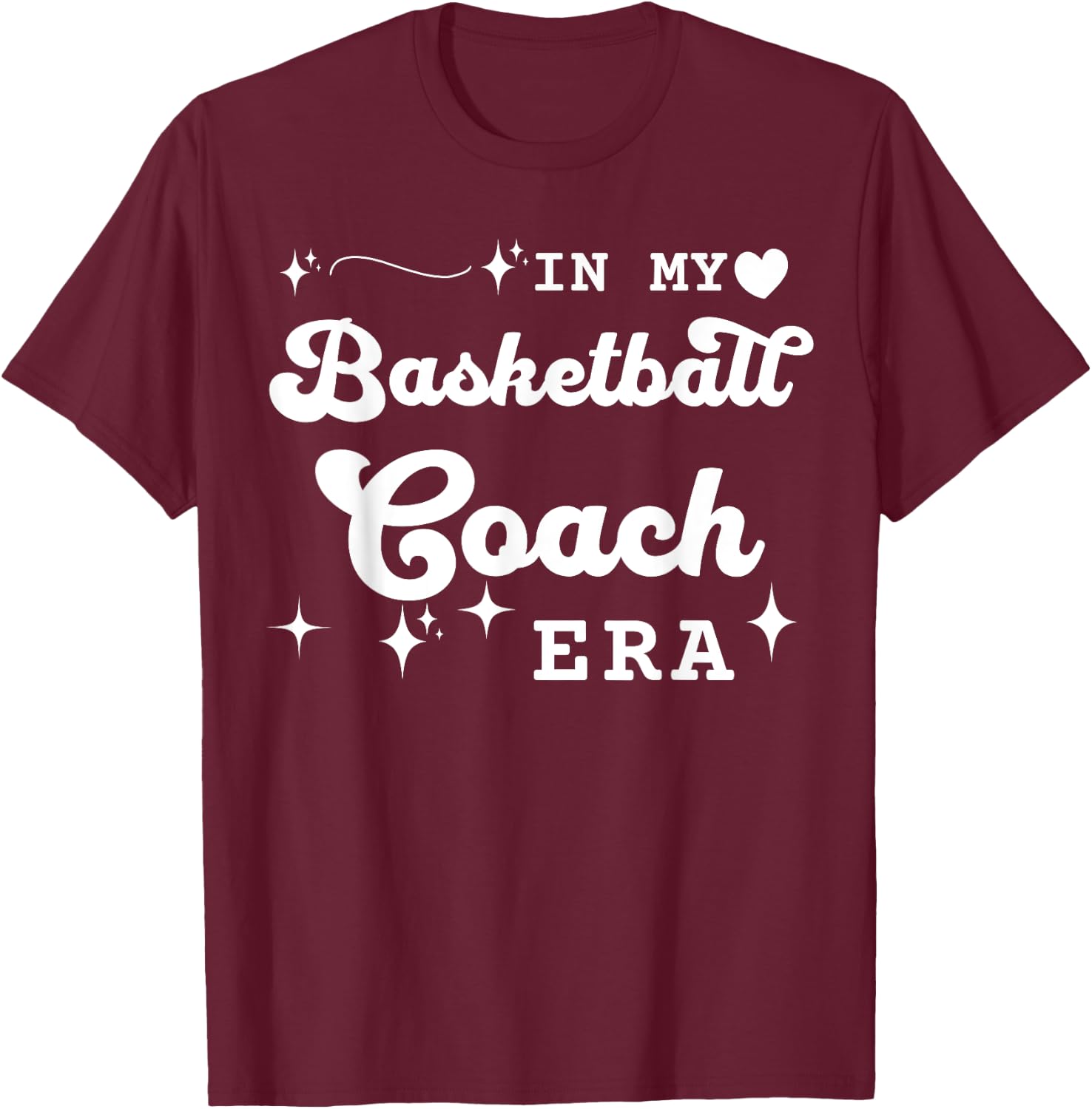 Retro In My Basketball Coach Era Back To School T-Shirt - T-Shirt | Maroon