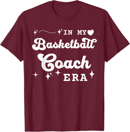 Retro In My Basketball Coach Era Back To School T-Shirt - T-Shirt | Maroon