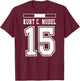Österreich Trikot Lustige Namen Kurt C. Nudel T-Shirt - T-Shirt | Maroon