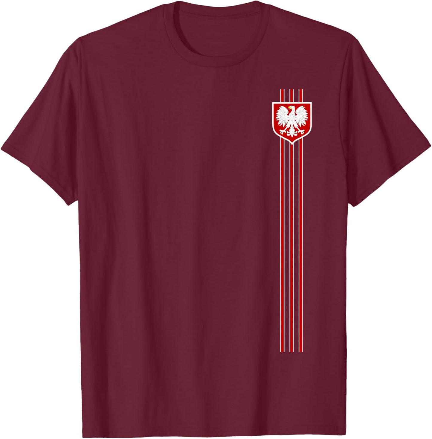 Poland For Gift Poland Poland Warsaw Flag , Black, S T-Shirt - T-Shirt | Maroon