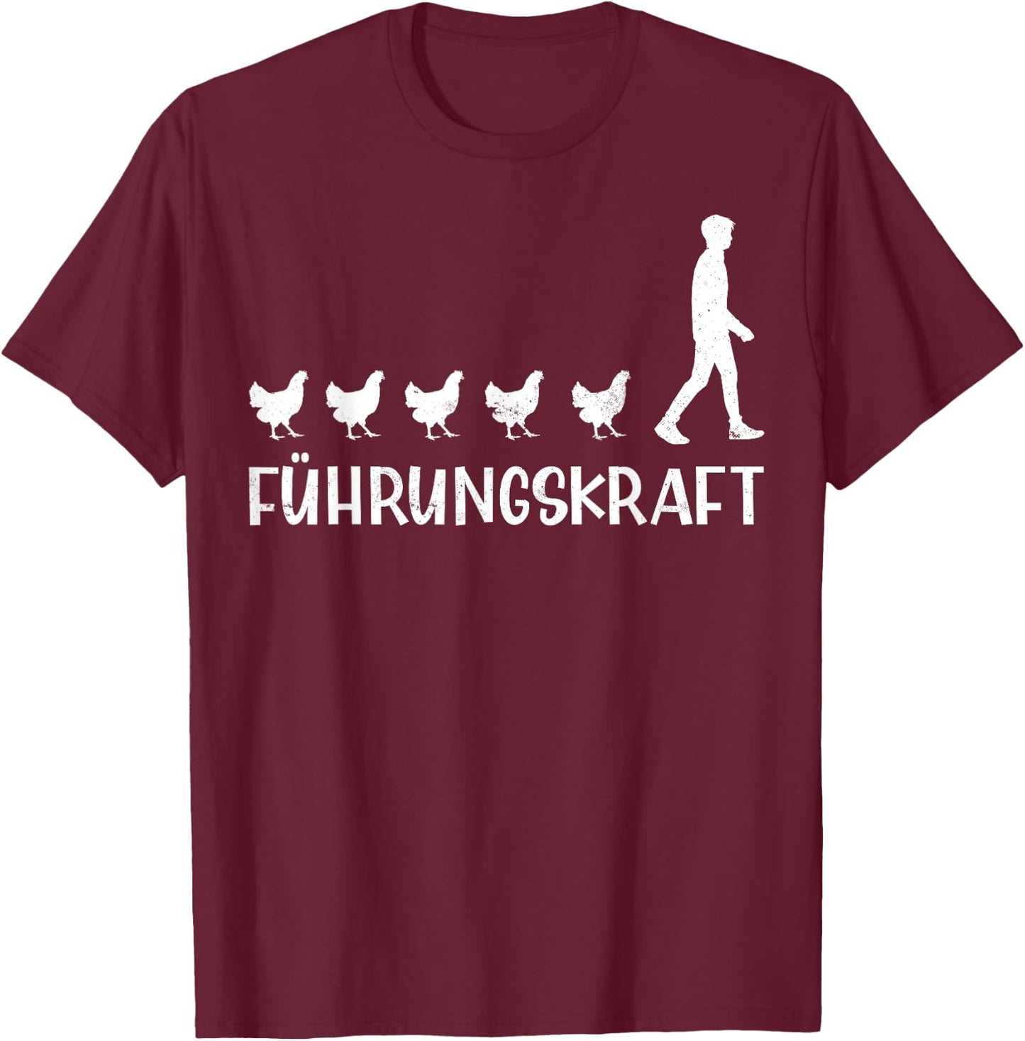 Leadership Chickens , black T-Shirt - T-Shirt | Maroon