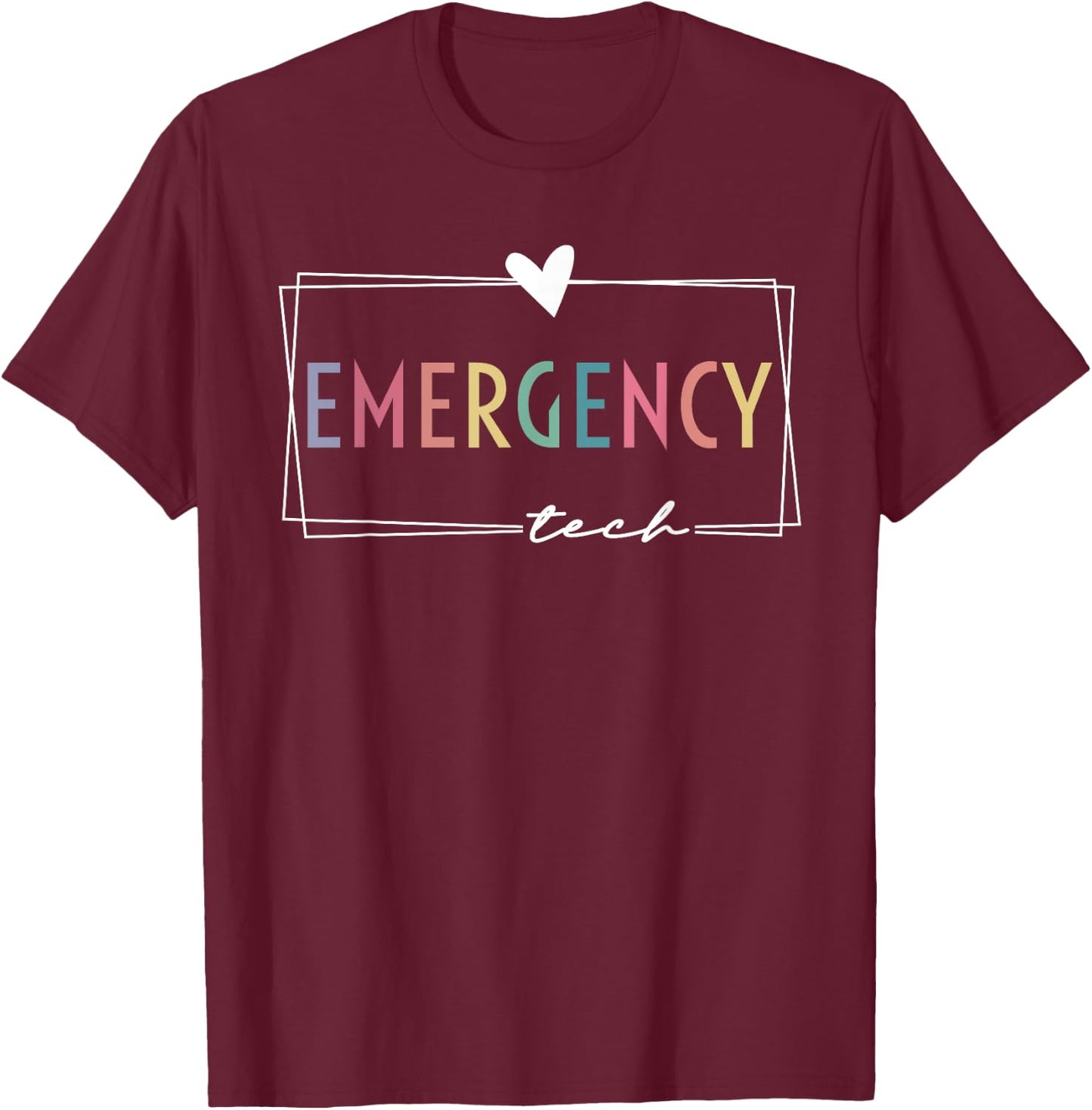 Emergency Room Technician ER Tech Nurse Technologist T-Shirt - T-Shirt | Maroon