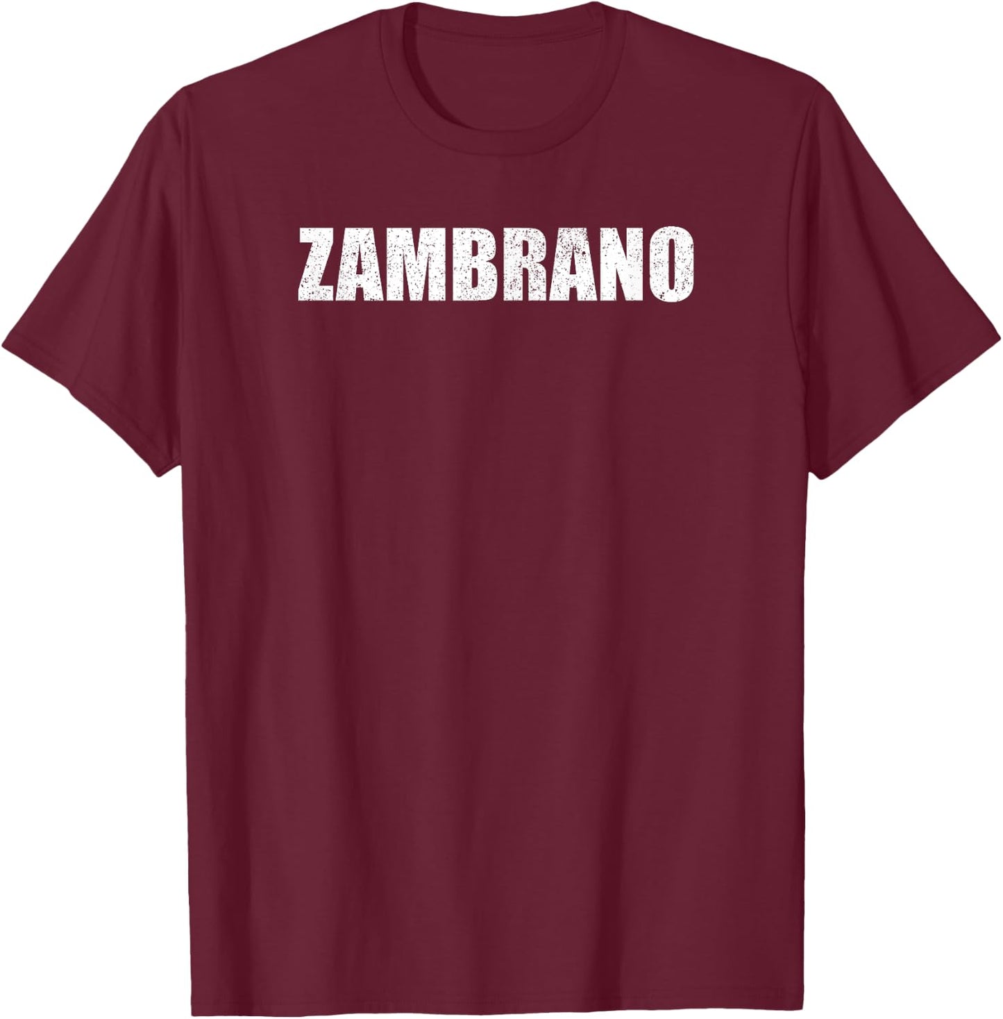 Zambrano Surname Retro Hispanic Mexican Spanish Family T-Shirt - T-Shirt | Maroon