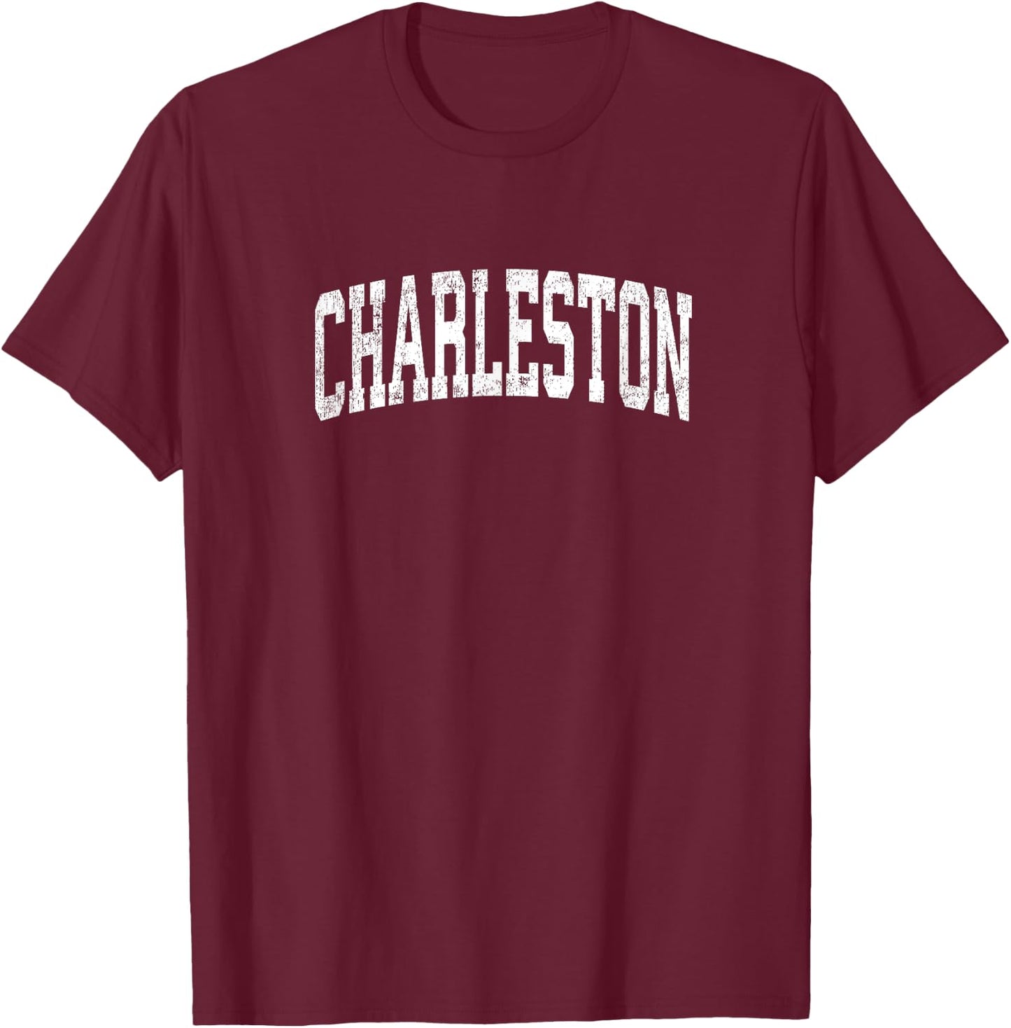 Charleston South Carolina SC Vintage Athletic Sports Design T-Shirt - T-Shirt | Maroon