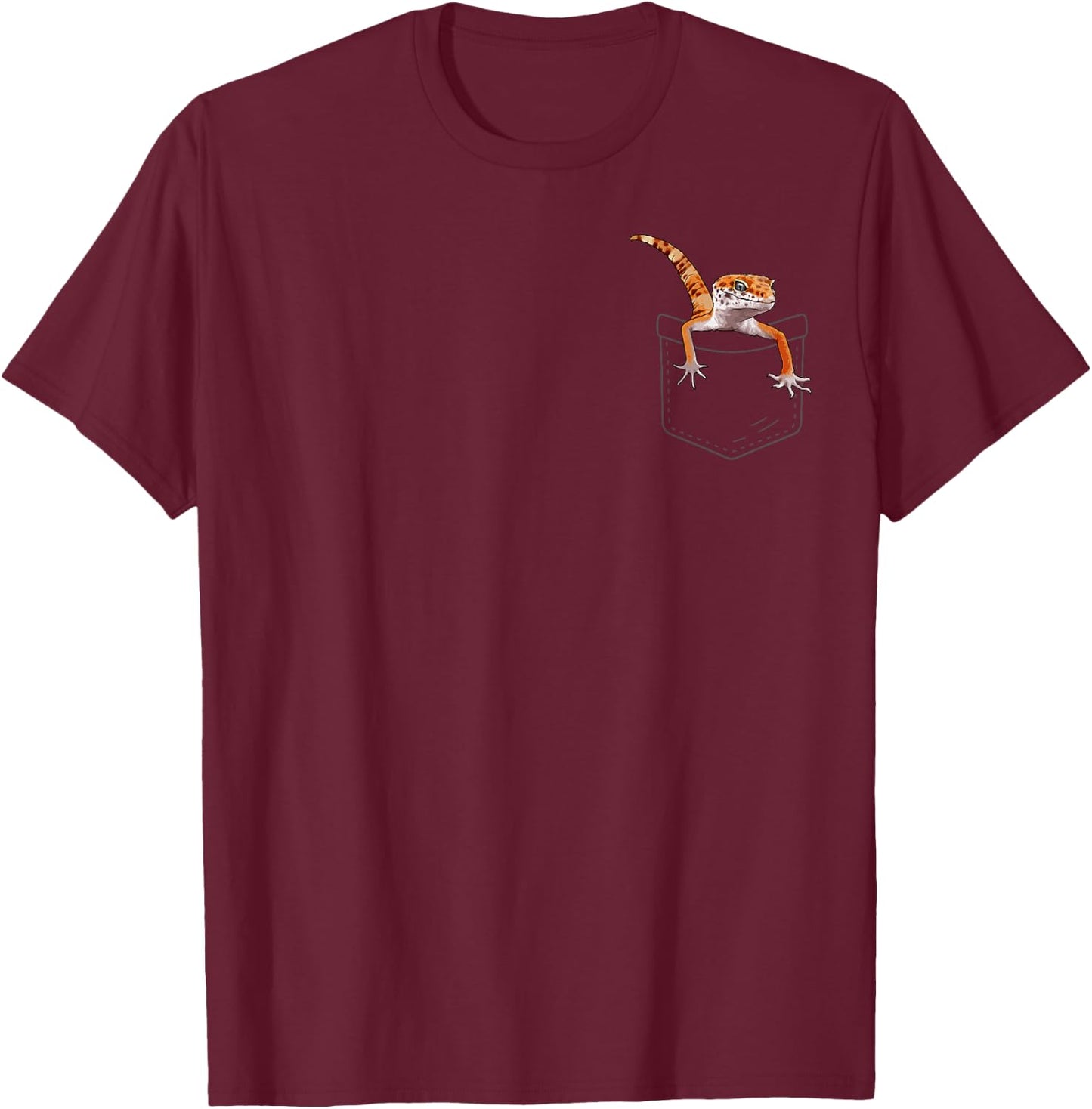 Funny Leopard Gecko Art Women Boys Girls Gecko Lover T-Shirt - T-Shirt | Maroon