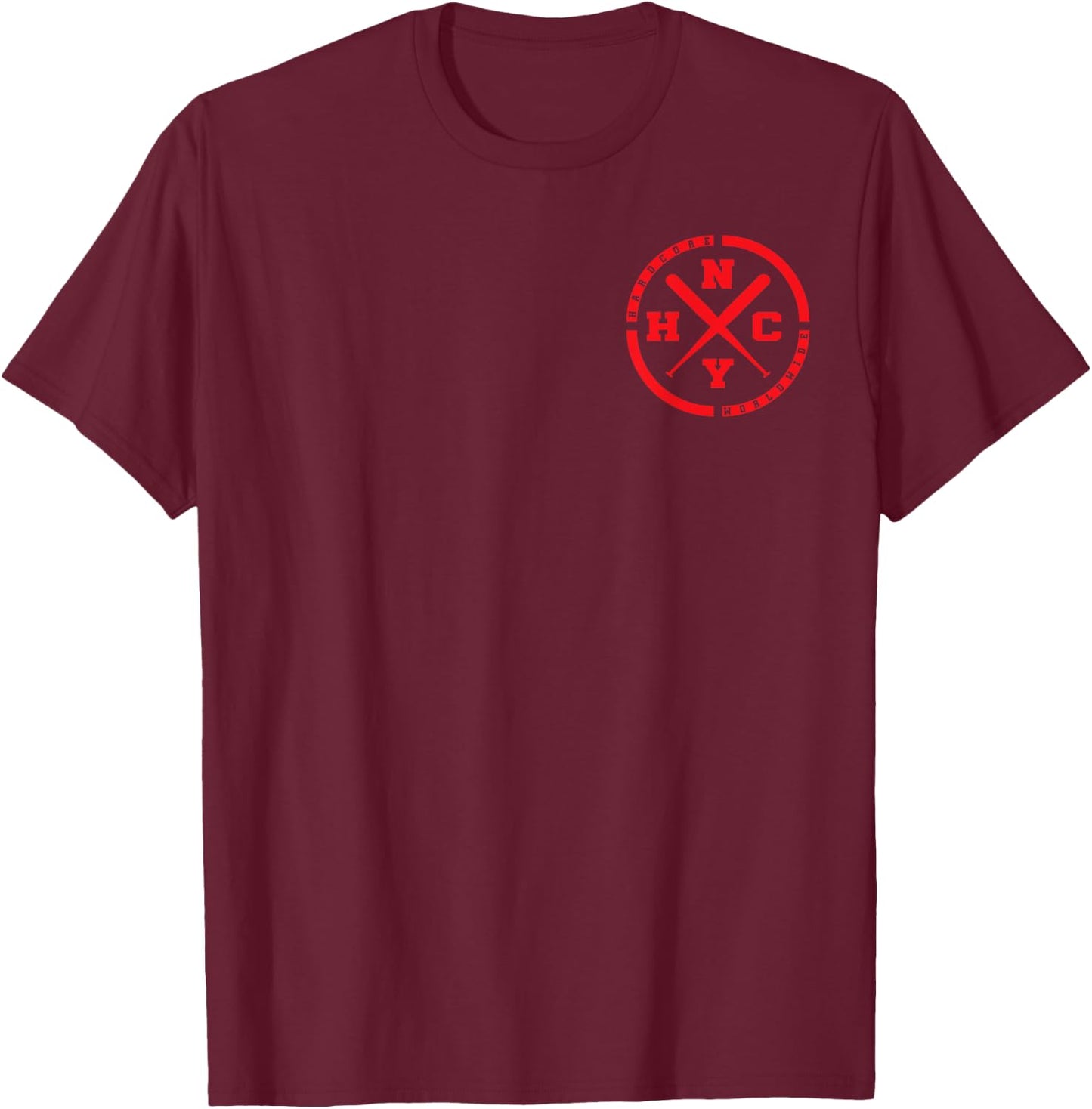 NYHC red New York Hardcore T-Shirt - T-Shirt | Maroon