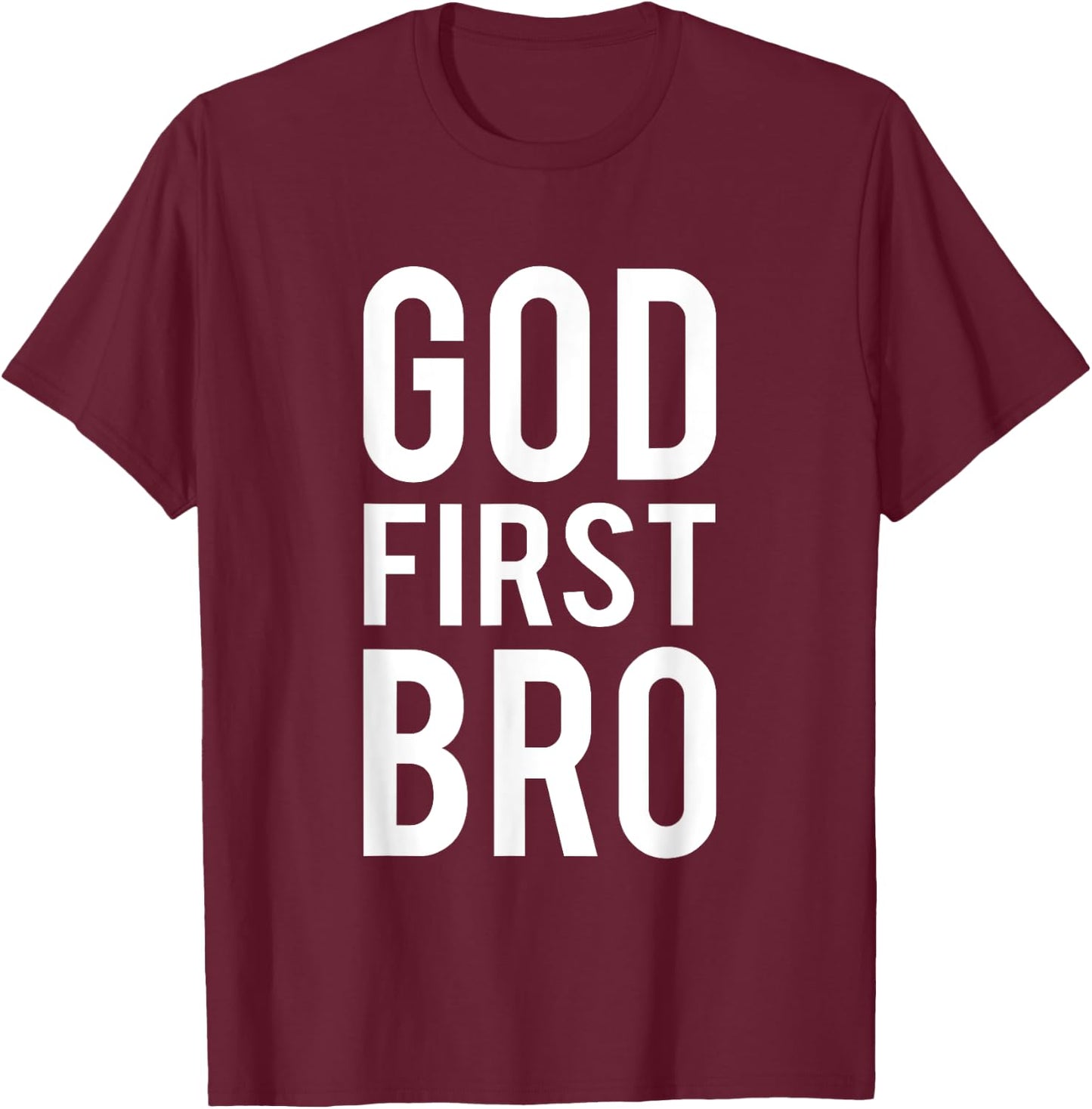 God First Bro Religious God Jesus Christian Faith Cross Lion T-Shirt - T-Shirt | Maroon
