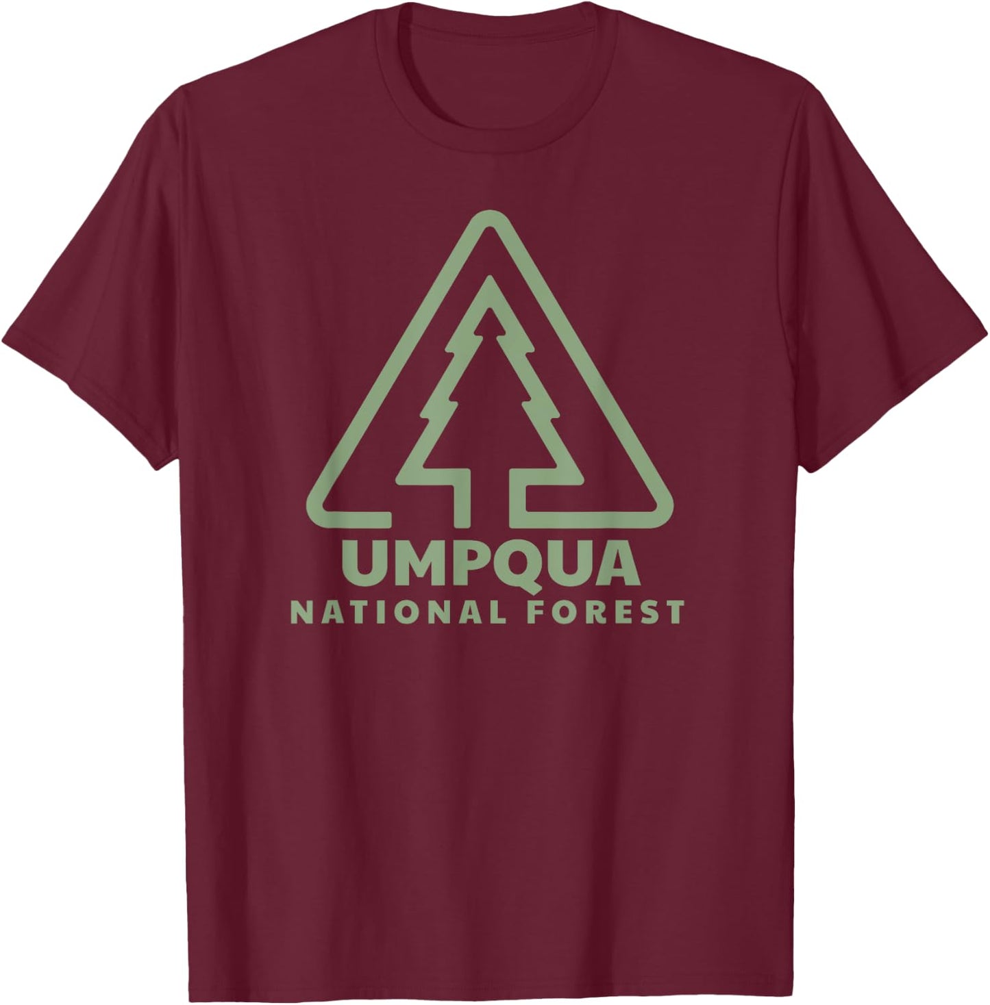 Umpqua National Forest Oregon Trail Head T-Shirt - T-Shirt | Maroon