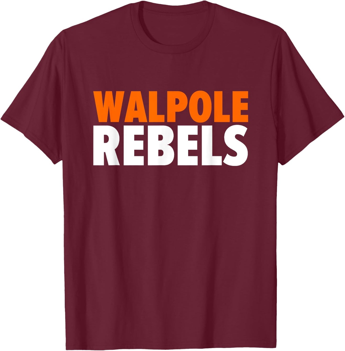Walpole Rebels Bold T-Shirt - T-Shirt | Maroon