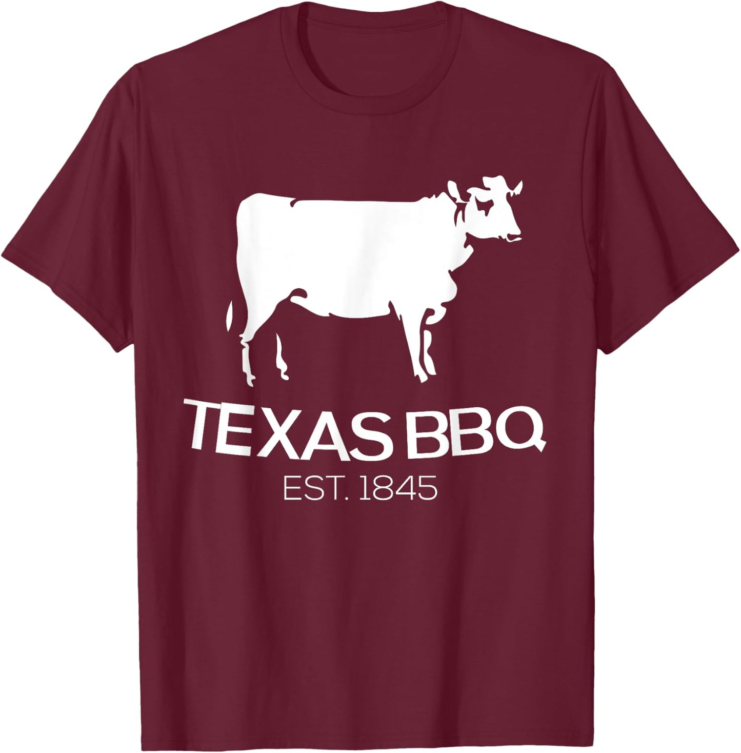 BBQ Texas Style T-Shirt - T-Shirt | Maroon