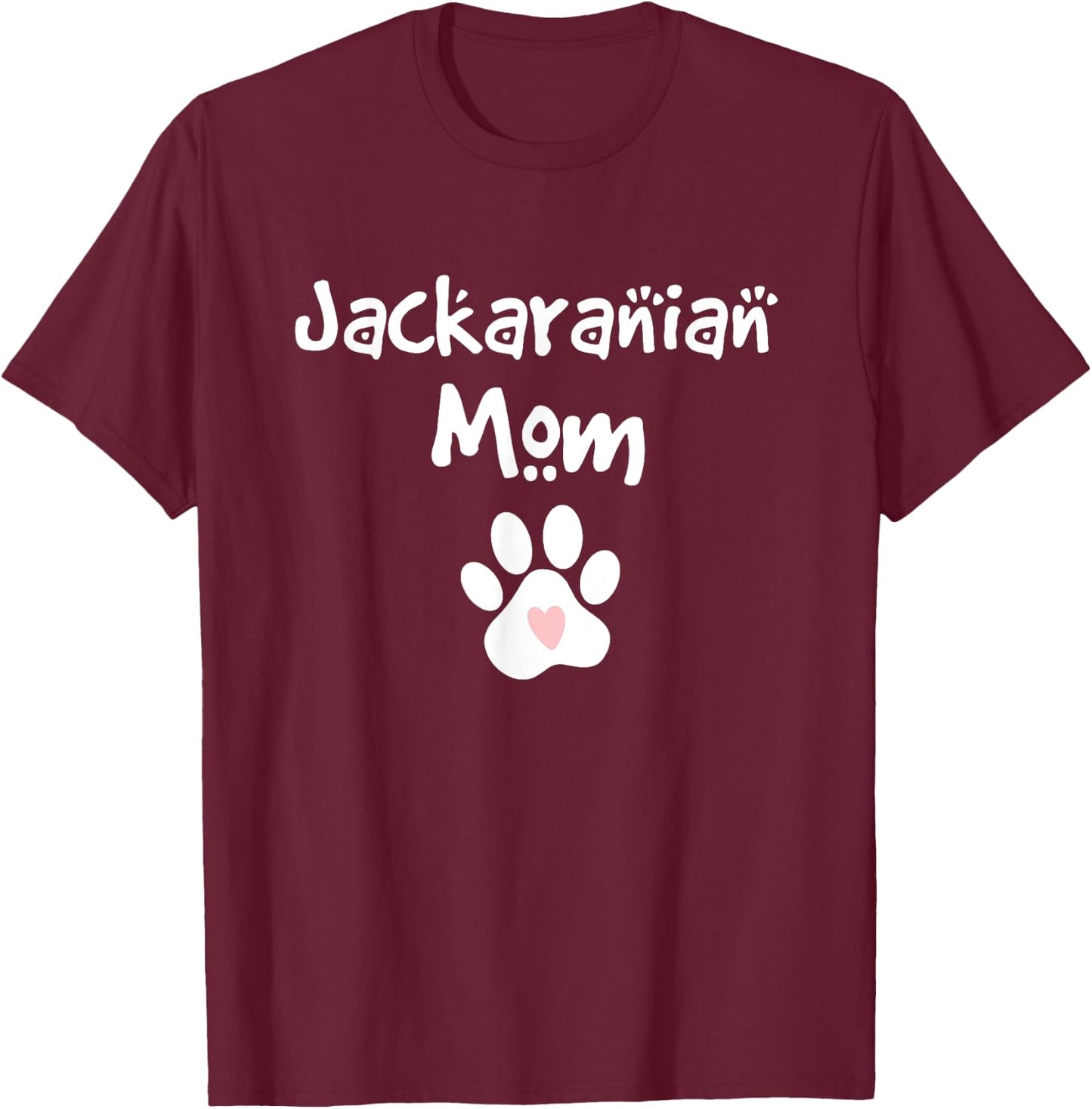 Jackaranian Mom Jack Russell Terrier Pomeranian Mix Breed T-Shirt - T-Shirt | Maroon