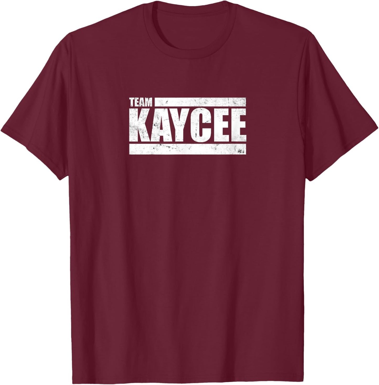 The Kaycee Challenge - Team Kaycee (Distressed) T-Shirt - T-Shirt | Maroon
