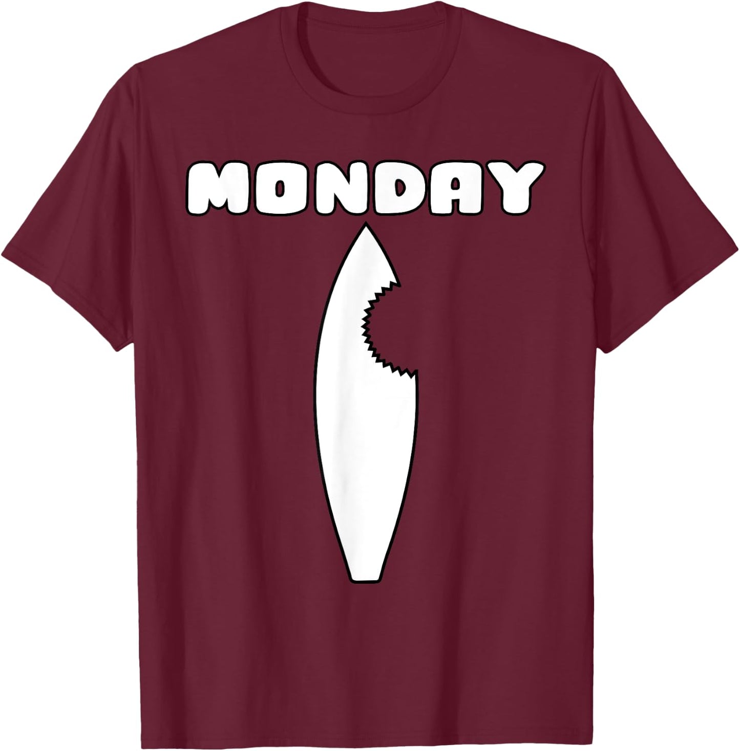 Days of the Week , Costume, Shark T-Shirt - T-Shirt | Maroon